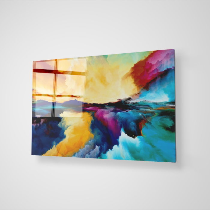 Wallity Cuadro decorativo de cristal templado Multicolor 50 x 70 cm